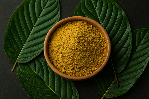 Yellow Vein Kratom Leaves and Powder